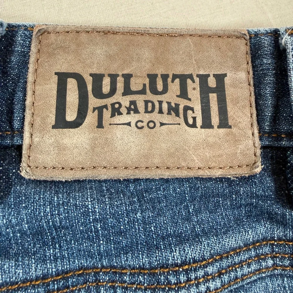 Duluth Trading Co Flex Ballroom Jeans Mens 44x30 Medium Wash Straight Leg